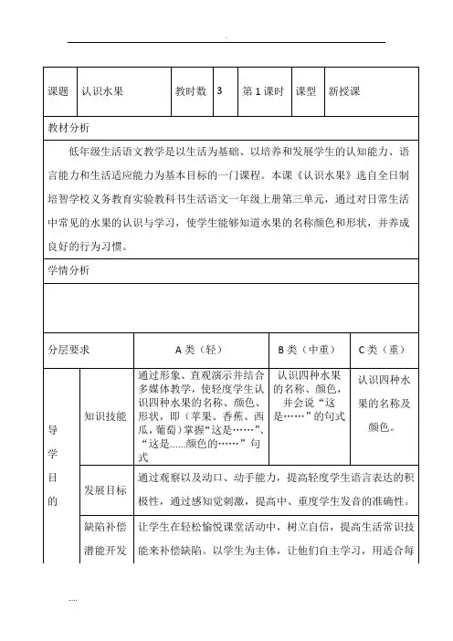 认识水果教案1