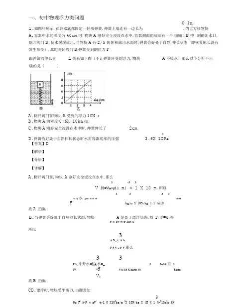 2020-2021中考物理浮力类问题(大题培优易错难题)及答案.docx