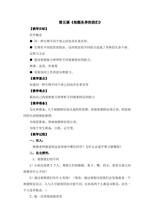 教科版小学科学六年级上册第四单元第五课教案