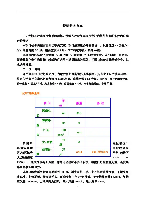 投标服务方案