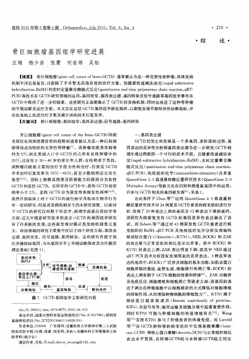 骨巨细胞瘤基因组学研究进展