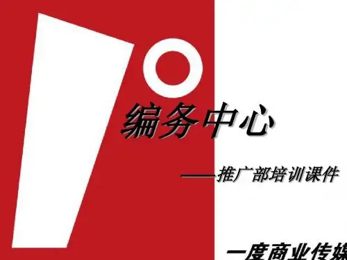 网络推广部培训课件