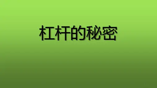 【精选】六年级上册科学课件  - 19.杠杆的秘密 粤教版 (共13张PPT)