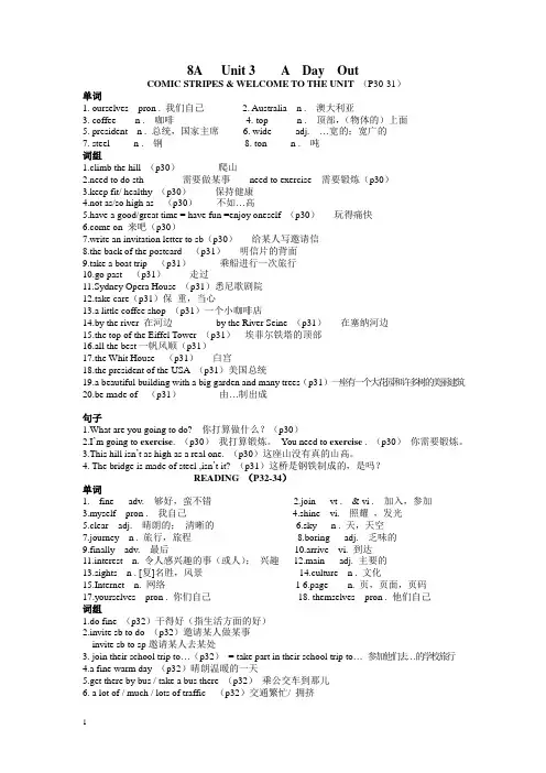 8AUnit3语言点
