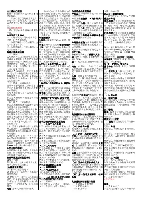 心理咨询师三级-理论小抄