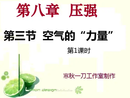 8.3空气的力量