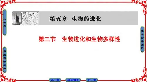 2018-2019学年高中生物苏教版必修二课件：第5章 生物的进化 第2节