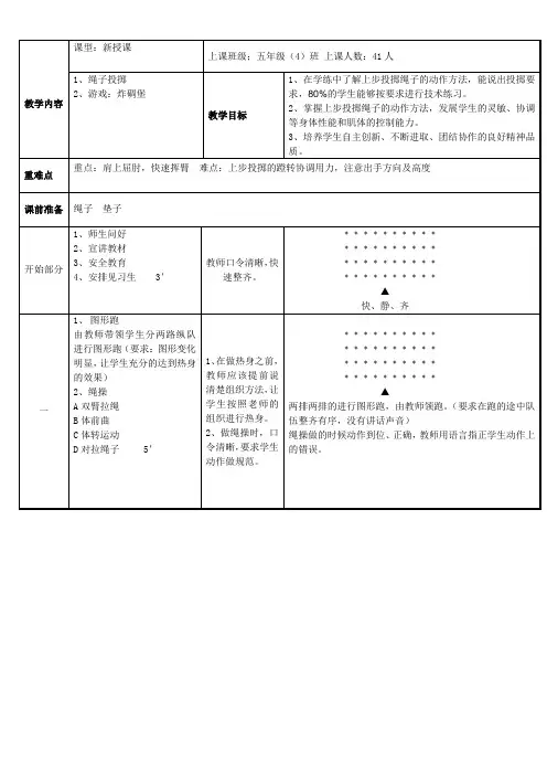 五年级公开课掷绳子3