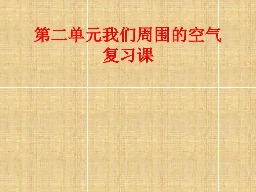 人教版初中化学复习课： 我们周围的空气 课件