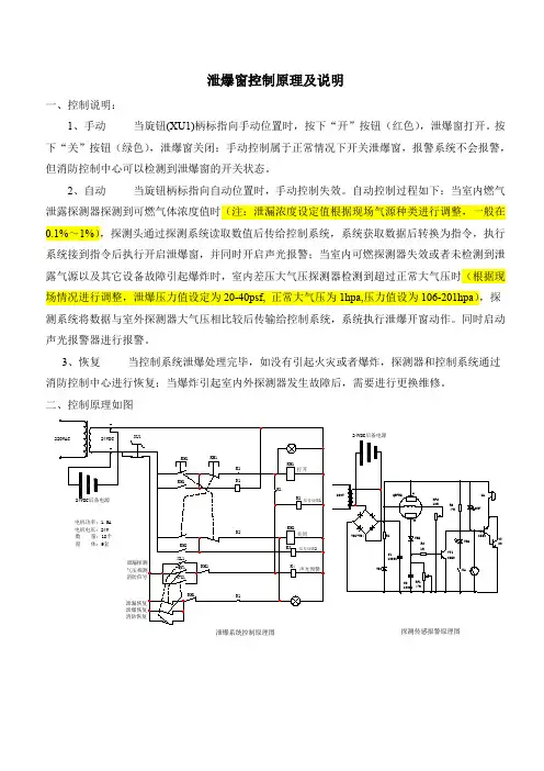 泄爆窗控制原理及说明