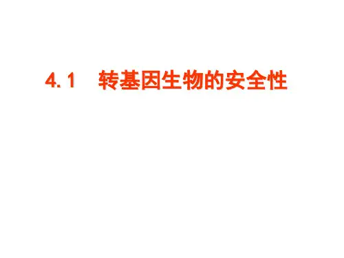 4.1转基因生物安全性