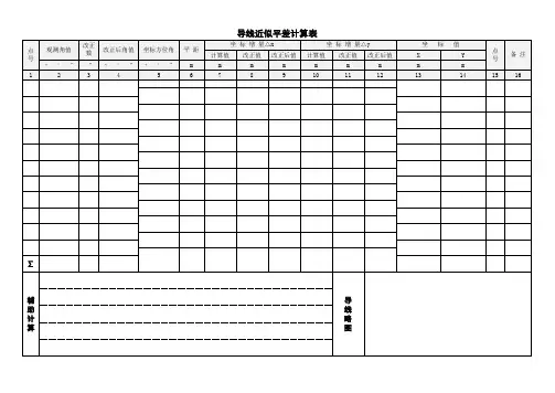 导线平差计算表