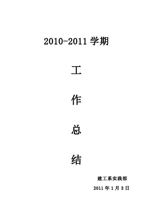 2010-2011工作总结
