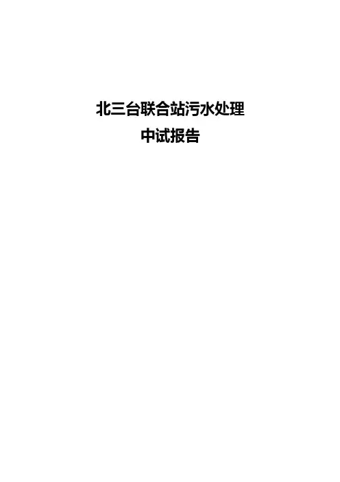 北三台污水处理中试报告