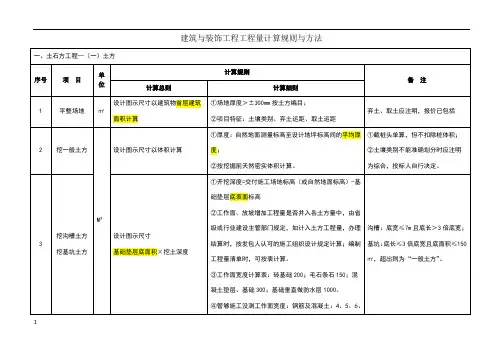 建筑与装饰工程工程量计算规则与方法 2