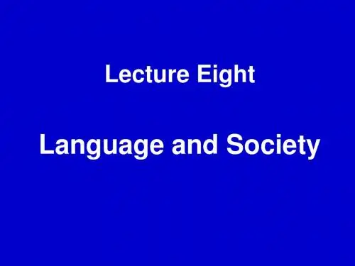 (Lecture Eight)