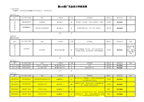 广外-第110届广交会实习学校安排