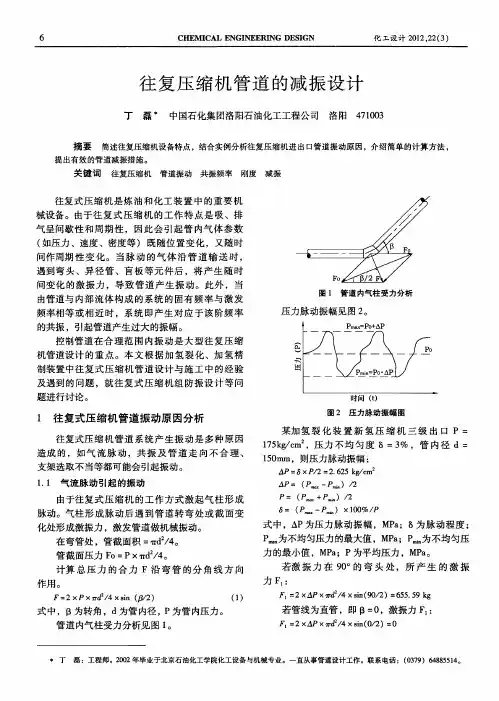 往复压缩机管道的减振设计