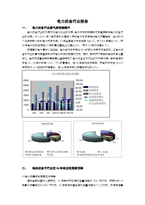 电力设备行业报告