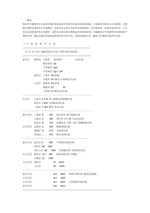 地质年代