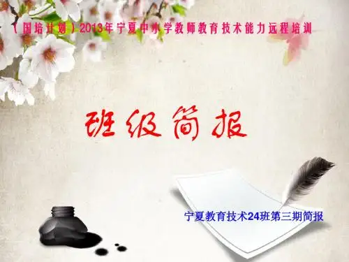 国培简报教育技术培训三期2013