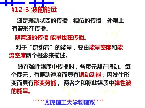 波的能量 波的强度