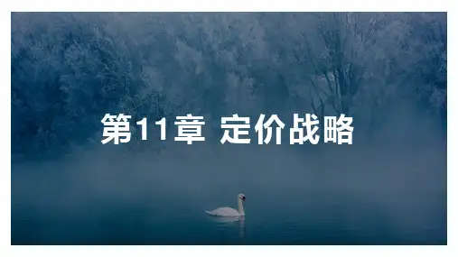 科特勒、阿姆斯特朗《市场营销学》 第11章 定价战略