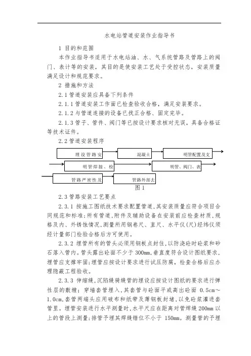 水电站管道安装作业指导书