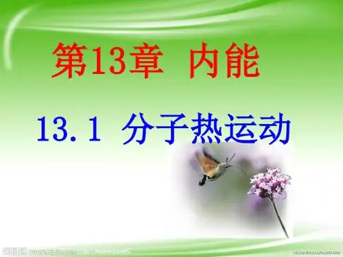 最新审定新人教版九年级物理13精品课件.1 分子热运动