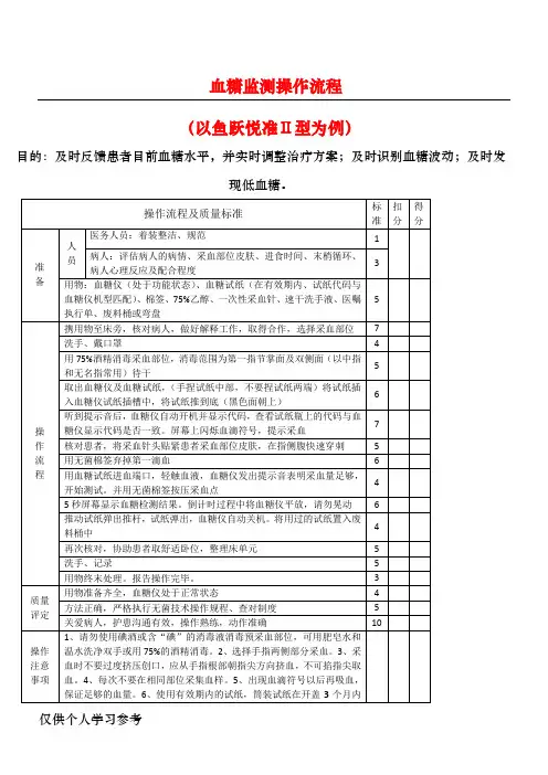 监测血糖操作流程 2