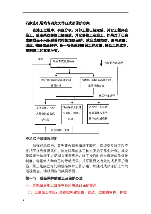交叉施工中成品保护方案