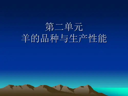 羊的品种分类