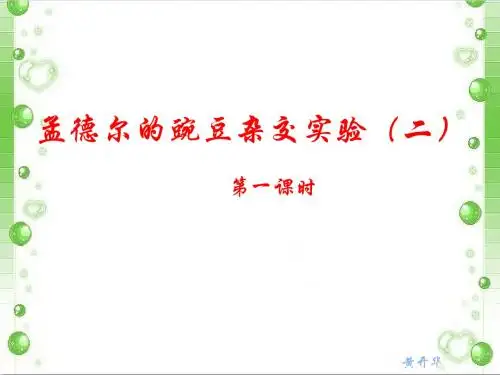 孟德尔的豌豆杂交实验(二)