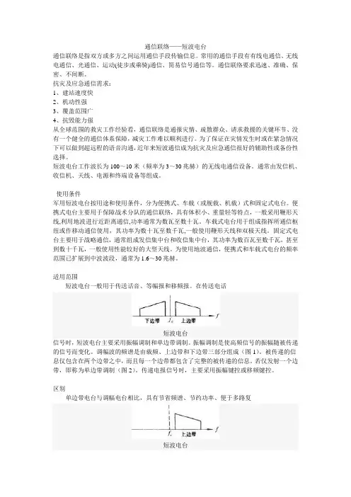 通信联络——短波电台