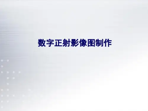 数字正射影像图Dom制作