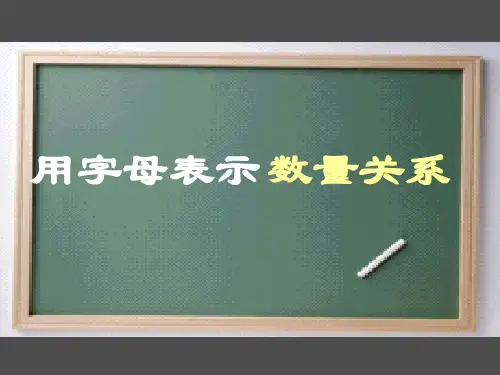 用字母表示数量关系