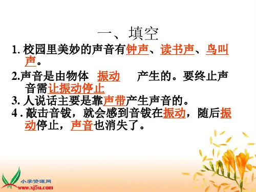 四年级上册科学声音的产生练习
