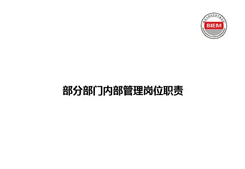 部分部门内部管理岗位职责.pptx