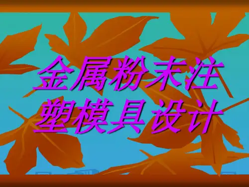 金属粉末注塑模具设计要点(ppt 34页)