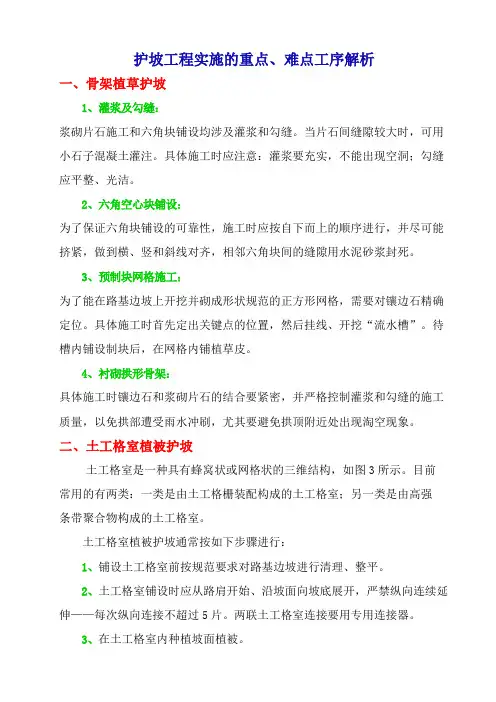 护坡工程实施的重点、难点工序解析