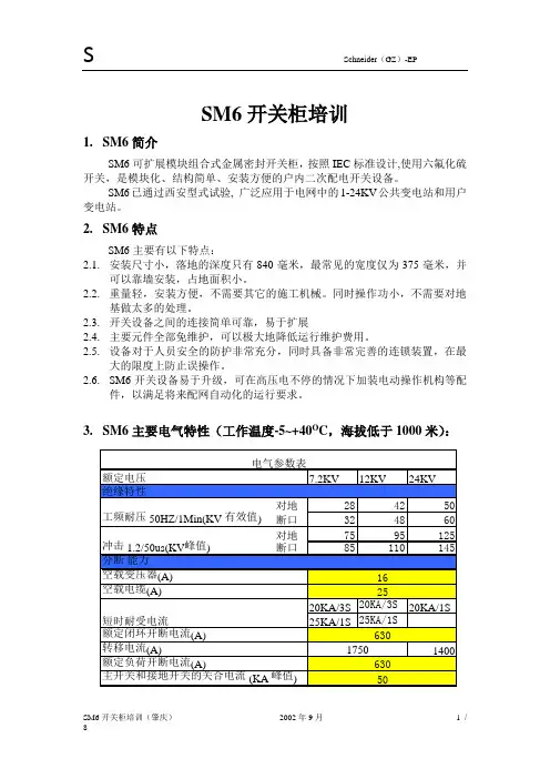 SM6开关柜培训