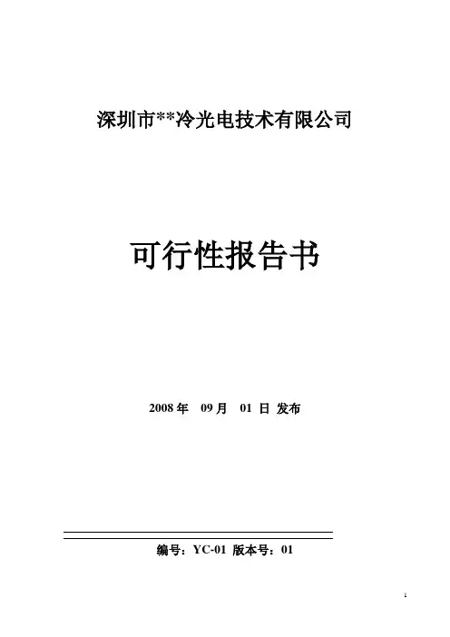可行性报告范本