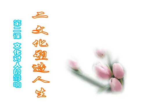 2.2文化塑造人生 PPT