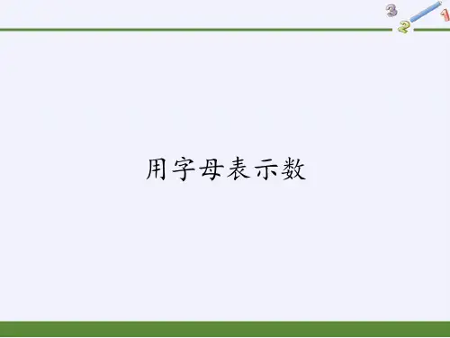 五年级上册数学课件-5.1用字母表示数4｜人教版(共19张PPT)