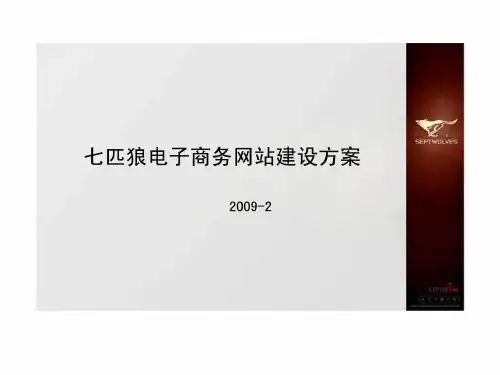 七匹狼电子商务网站提案精品文档