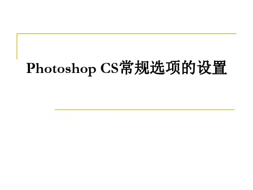 Photoshop CS常规选项的设置