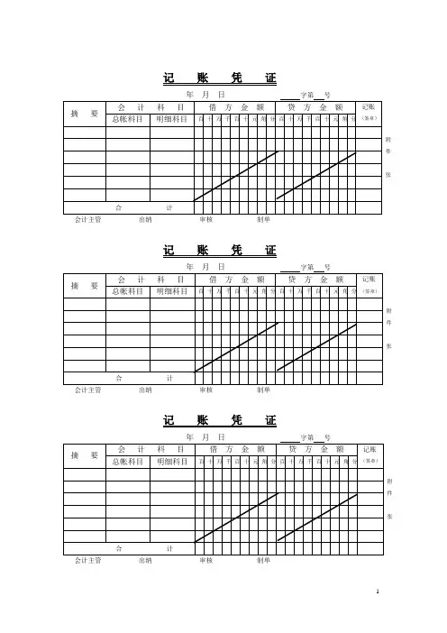 空白凭证、科目汇总表、账页、报表