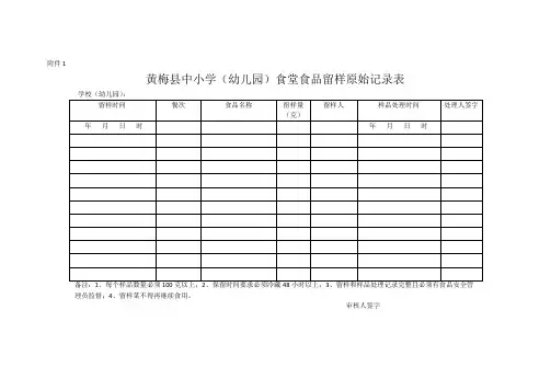 餐具消毒记录表 2