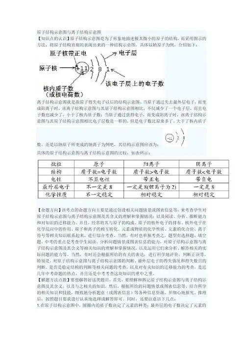 原子结构示意图与离子结构示意图
