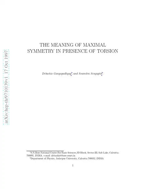 The Meaning of Maximal Symmetry in Presence of Torsion